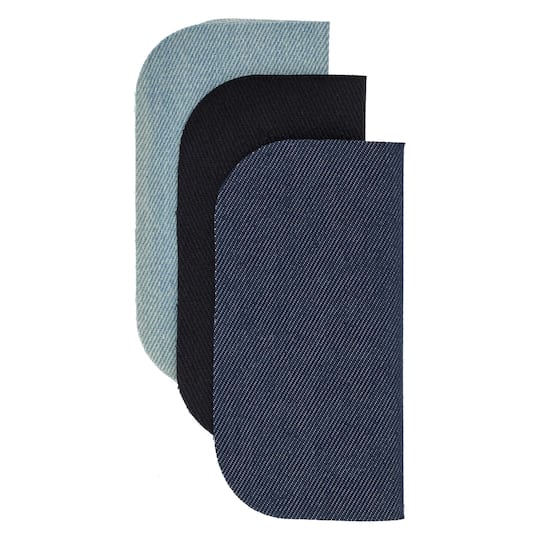 24 Packs: 3 ct. (72 total) Assorted Denim Patches by Loops & Threads™